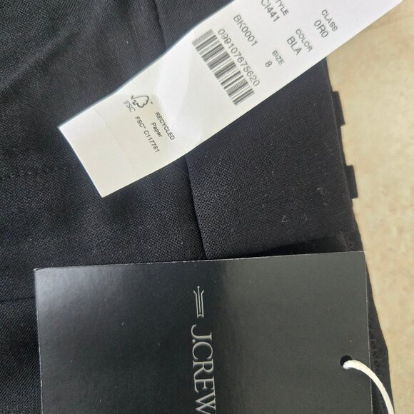 NWT JCrew Portia  Wool Pant 8 10 black stretch - Picture 4 of 6